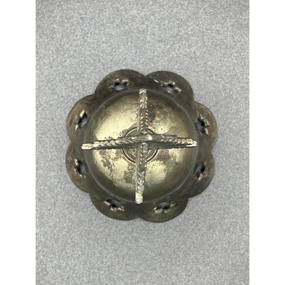 Vtg Silver Christmas Bell Christmas Tree Top, Star Cutouts at Base 3.5 in - Picture 10 of 10